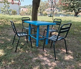 tavolo sedie giardino vintage 