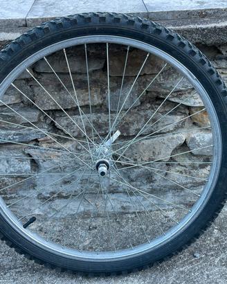Ruota 24 bicicletta Mtb sgancio rapido