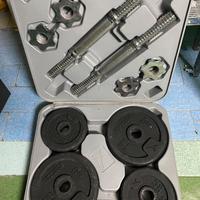 Kit manubri con pesi in ghisa