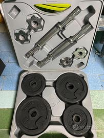 Kit manubri con pesi in ghisa