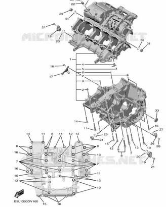 Ricambi motore Yamaha YZF R1 2020 2025