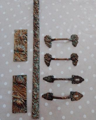 Fregi decorazione ottone Liberty lavorazione artig
