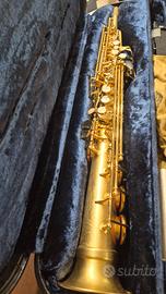 sax soprano Borgani Jubilee placcato oro 24 Kt.