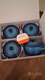 Set da 4 Cocotte in ceramica le creuset blu