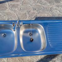 Lavandino inox 2 vasche 