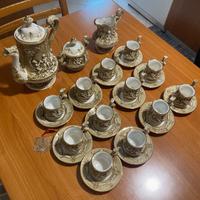 Servizio caffè vintage in porcellana Capodimonte