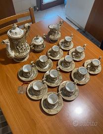Servizio caffè vintage in porcellana Capodimonte