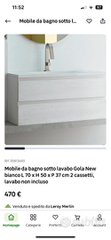 Mobile bagno sotto lavabo