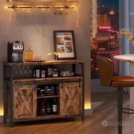 VASAGLE Credenza, Mobile da Cucina, Armadietto Org