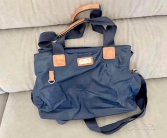 Borsa Lotto come nuova con manici e tracolla blu