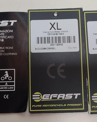 Giacca e pantalone moto Befast tg XL/52
