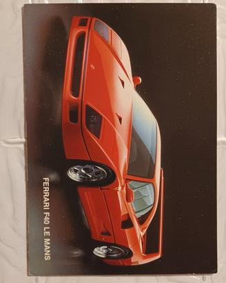 Cartolina Ferrari F40 Le Mans 