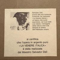 Incisione su argento Salvador Dalì Venere Italica