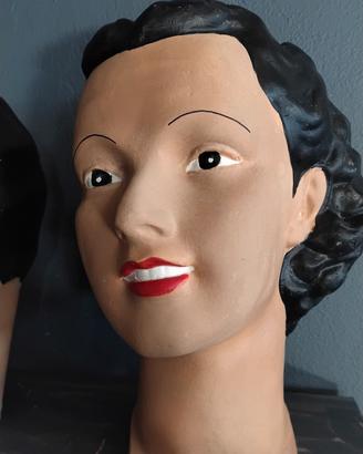 teste manichino anni 50 vintage 