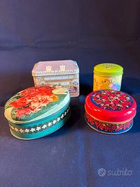 Lotto scatole latta vintage caramelle