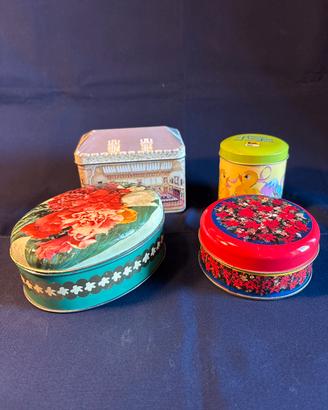 Lotto scatole latta vintage caramelle