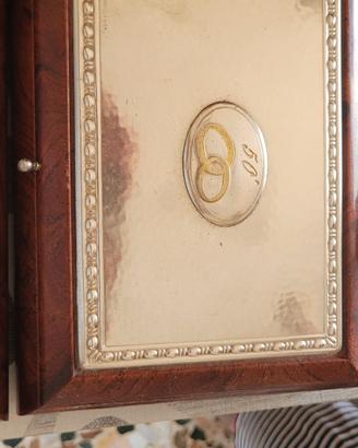 Cofanetto portagioie in Legno e Argento bilaminato