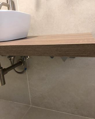 Mensola porta lavabo con staffe