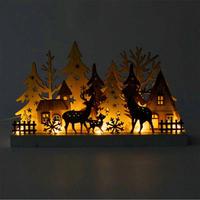 Soprammobile Natalizio luminoso in legno Luci Led