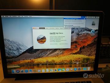 MacBook pro a1286 15" 2009 8gb RAM 500 GB hd