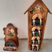 Set tirolese bicchieri con piattini 