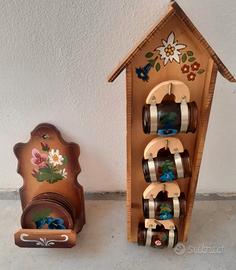 Set tirolese bicchieri con piattini 