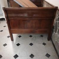 letto a barchetta noce