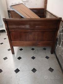 letto a barchetta noce