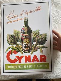 Poster stampa cynar quadro vintage Campari