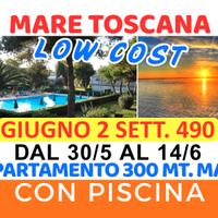 Marina di Bibbona appartamento giugno 2 SETT. 490