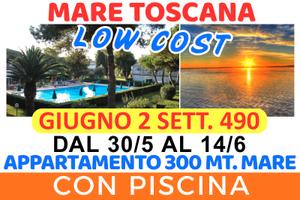 Marina di Bibbona appartamento giugno 2 SETT. 490
