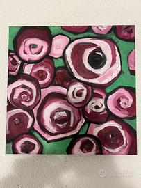 Quadro moderno fiori astratto