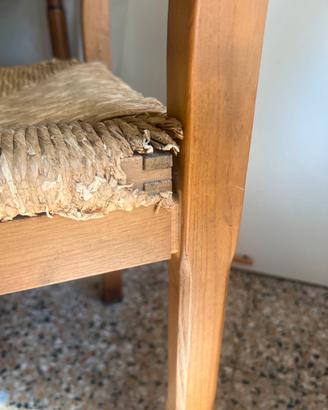 Sedie in legno da restaurare