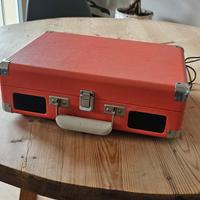 giradischi Crosley a valigetta arancione