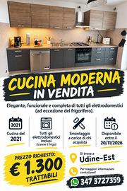 cucina lineare lunga 3,90 m - zona Udine Est