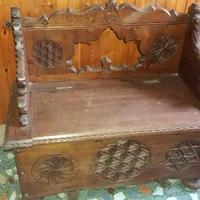 Cassapanca massiccia legno