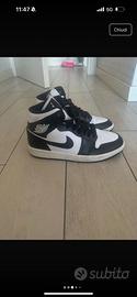 Jordan 1 Mid bianche e nere - Taglia 38