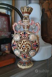 Vaso Zsolnay Traforato reticolato Ungheria 