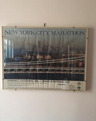 Poster Originale Marattona di New York 1986