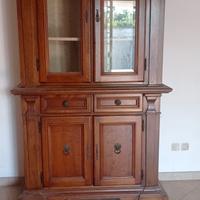 Vetrina credenza in legno massello