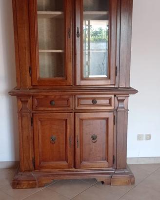 Vetrina credenza in legno massello