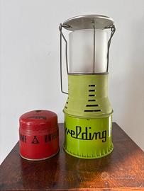 Lampada da campeggio vintage a gas da collezione