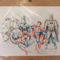 Disegno fatto a mano DC Marvel