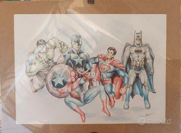 Disegno fatto a mano DC Marvel