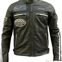 Giubotto In Vera Pelle Con Pecette Cafè Race