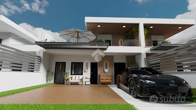 VILLA A SCHIERA CENTRALE A GIUGLIANO IN CAMPANIA