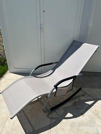 Lettino Sdraio da Giardino a Dondolo