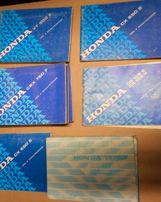 manuale uso e manutenzione honda moto vari modelli
