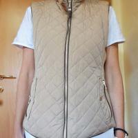 Gilet trapuntato donna taglia L zara beige marrone
