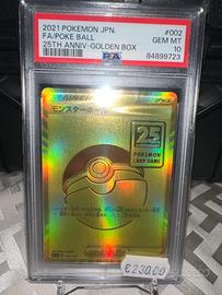 POKEMON - Pokeball gold 25th jap gem mint psa 10